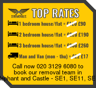 Removal rates forSE1, SE11, SE17 - Elephant and Castle